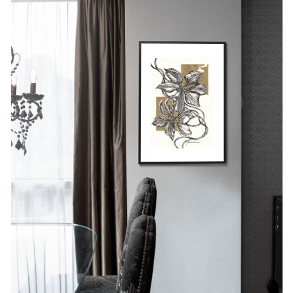 Jolanta Frankiewicz - rysunek tuszem - ,, Clematis- unikatowy rysunek A4 ,,. foto #2