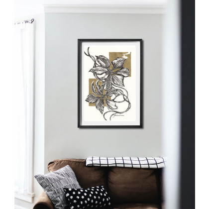 Jolanta Frankiewicz - rysunek tuszem - ,, Clematis- unikatowy rysunek A4 ,,. foto #3