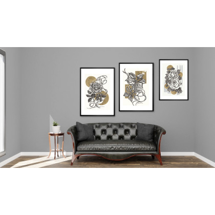 Jolanta Frankiewicz - rysunek tuszem - ,, Clematis- unikatowy rysunek A4 ,,. foto #4