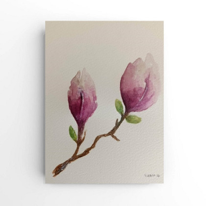 Kwiaty- akwarela A5, Paulina Lebida, obrazy akwarela