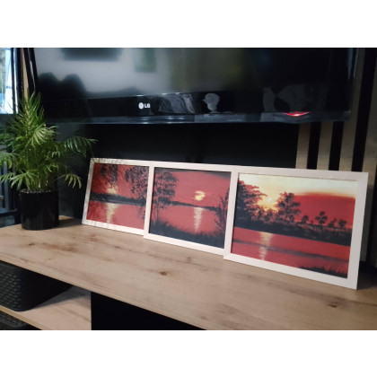 Marzena Dymek - obrazy akryl - GOTOWY ZESTAW PREZENTOWY NA DZIEŃ KOBIET - 3 MALOWANE OBRAZY W RAMACH foto #3