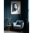 PORTRET kobiety in Blue 01, plakat 39x49 cm