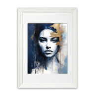 PORTRET kobiety in Blue 01, plakat 39x49 cm