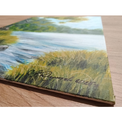 Marzena Dymek - obrazy akryl - ZESTAW RĘCZNIE MALOWANYCH OBRAZÓW Z RAMAMI - DYPTYK: NOSTALGICZNY SCHYŁEK LATA foto #2