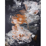 ZESTAW RĘCZNIE MALOWANYCH OBRAZÓW Z RAMAMI - DYPTYK: MISTYCZNY POURING