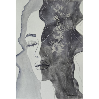 Beata Rudecka - obrazy akwarela - Akwarela Akwarelka Obraz pt: Srebrny oddech. foto #1