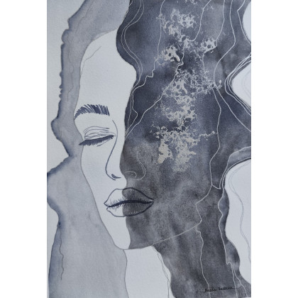 Beata Rudecka - obrazy akwarela - Akwarela Akwarelka Obraz pt: Srebrny oddech. foto #2