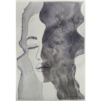 Beata Rudecka - obrazy akwarela - Akwarela Akwarelka Obraz pt: Srebrny oddech. foto #4