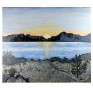 Zachód słońca - akryl na płótnie 60x70