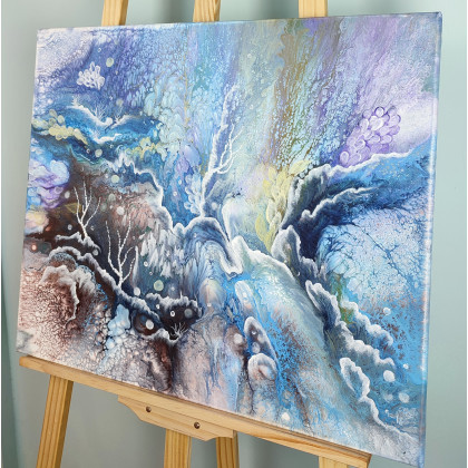 Elżbieta Hanarz - obrazy akryl - Rafa koralowa - Abstrakcja, akryl na płótnie 50x60 foto #2