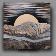 Pustynne słońce - Akryl na płótnie 60x60