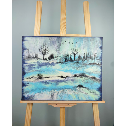 Elżbieta Hanarz - obrazy akryl - Krajobraz zimowy - Akryl 40x50 foto #1