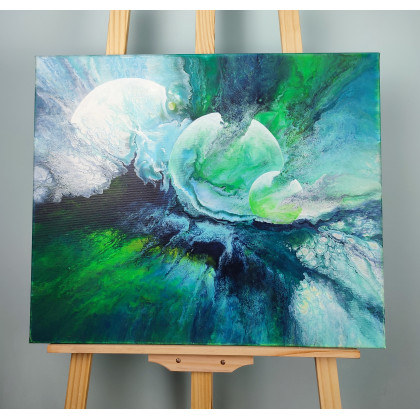 Elżbieta Hanarz - obrazy akryl - Woda - abstrakcja, akryl na płótnie 50x60 foto #1