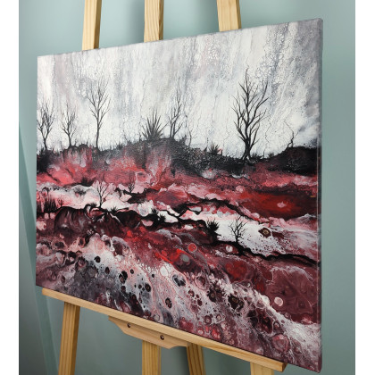 Elżbieta Hanarz - obrazy akryl - Mroczny pejzaż - Akryl, płótno 50x60 foto #2