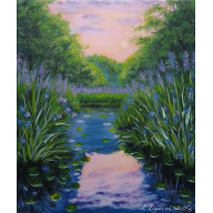 ZESTAW RĘCZNIE MALOWANYCH OBRAZÓW - DYPTYK NIEPOWTARZALNYCH BARW- 2x 30x24cm