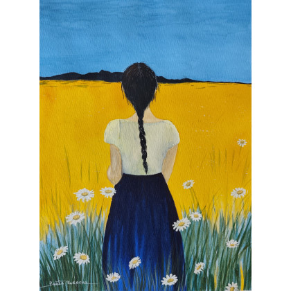 Beata Rudecka - obrazy akwarela - Akwarela Akwarelka Obraz pt: HORYZONT WSPOMNIEŃ – Oryginalna akwarela foto #2