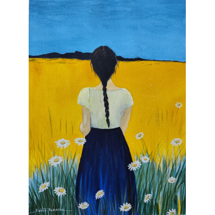 Beata Rudecka - obrazy akwarela - Akwarela Akwarelka Obraz pt: HORYZONT WSPOMNIEŃ – Oryginalna akwarela foto #4