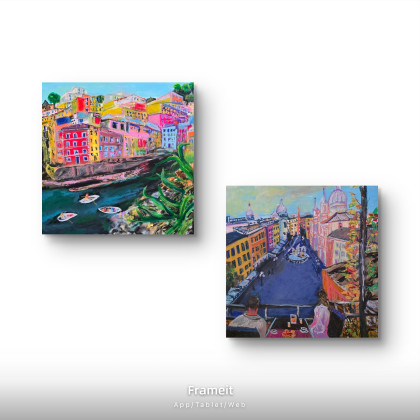 Krystyna Mościszko - obrazy akryl - Riomaggiore i Rzym w kompozycji foto #4