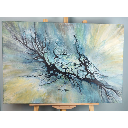 Elżbieta Hanarz - obrazy akryl - Black Rift - Akryl na płótnie 60x90 foto #1