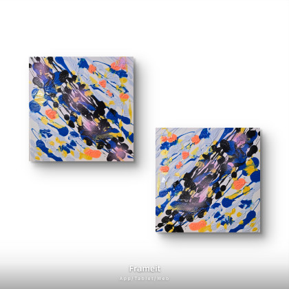 Asymetria, Ewa Mościszko, olej + akryl