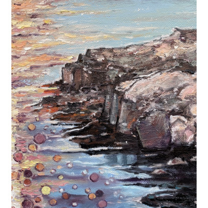 Myroslava Burlaka - obrazy olejne - Słoneczna ścieżka na wodzie. Blask. foto #2