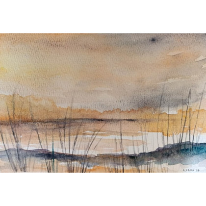 Paulina Lebida - obrazy akwarela - Pejzaż-  akwarela formatu A5 foto #1