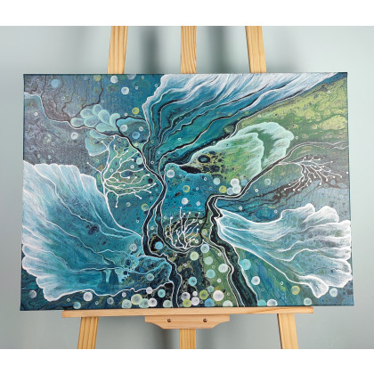 Elżbieta Hanarz - obrazy akryl - Water flow - Akryl na płótnie 50x70 foto #1