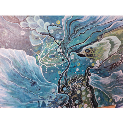 Elżbieta Hanarz - obrazy akryl - Water flow - Akryl na płótnie 50x70 foto #3