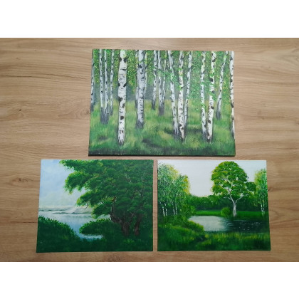 Marzena Dymek - obrazy akryl - WYPRZEDAŻ KOLEKCJI - ZIELONE PEJZAŻE foto #1