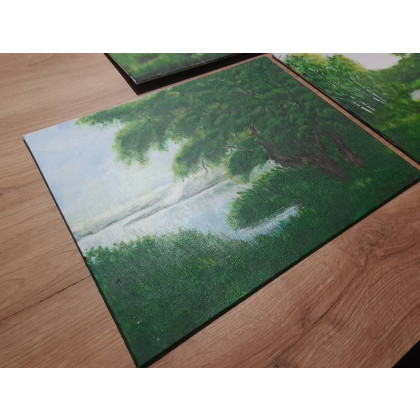 Marzena Dymek - obrazy akryl - WYPRZEDAŻ KOLEKCJI - ZIELONE PEJZAŻE foto #4