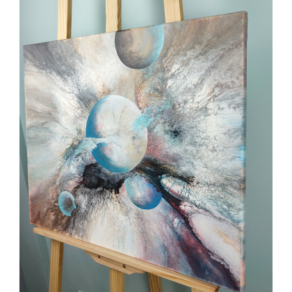 Elżbieta Hanarz - obrazy akryl - Planetarna Harmonia - Obraz akrylowy na płótnie 50x60 foto #2