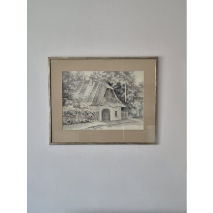 Małgorzata Domańska - rysunek ołówkiem - W lanckorońskiej uliczce foto #3