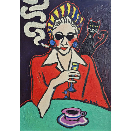 ostatni łyk przed końcem świata, Marlena Kuć, obrazy olejne