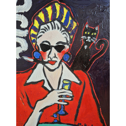 Marlena Kuć - obrazy olejne - ostatni łyk przed końcem świata foto #2