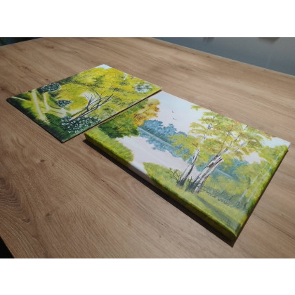 Marzena Dymek - obrazy akryl - WYPRZEDAŻ KOLEKCJI: ZESTAW RĘCZNIE MALOWANYCH OBRAZÓW - W ŻÓŁTYCH ODCIENIACH foto #1