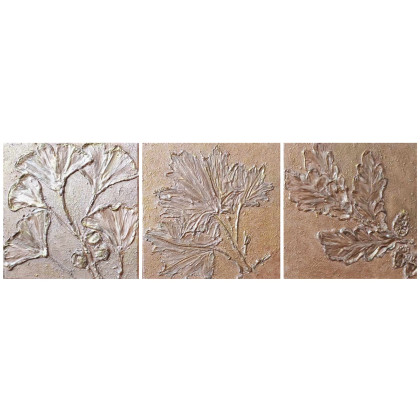 ZESTAW RĘCZNIE MALOWANYCH OBRAZÓW STRUKTURALNYCH - SZLACHETNY TRYPTYK, Marzena Dymek, obrazy tech. mieszana