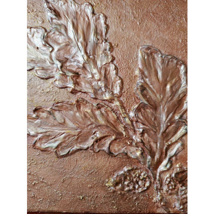 Marzena Dymek - obrazy tech. mieszana - ZESTAW RĘCZNIE MALOWANYCH OBRAZÓW STRUKTURALNYCH - SZLACHETNY TRYPTYK foto #2