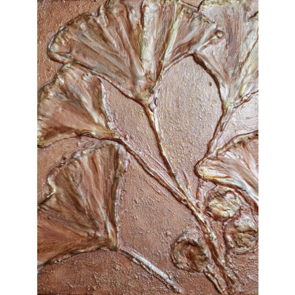 Marzena Dymek - obrazy tech. mieszana - ZESTAW RĘCZNIE MALOWANYCH OBRAZÓW STRUKTURALNYCH - SZLACHETNY TRYPTYK foto #3