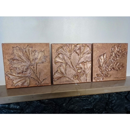 Marzena Dymek - obrazy tech. mieszana - TEKSTUROWY TRYPTYK TERRA - LUKSUSOWE OBRAZY STRUKTURALNE 3D foto #4