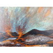 Erupcja - Katastroficzny pejzaż na płótnie 50x70