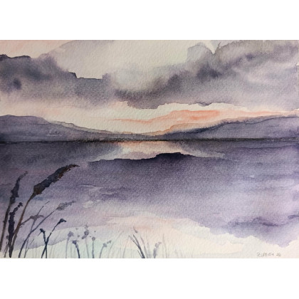 Paulina Lebida - obrazy akwarela - Pejzaż-  akwarela formatu 18/24 cm foto #1