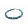 Naszyjnik Turkusowy Krótki Sznur Koralikowy