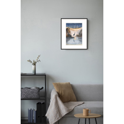 Joanna Tomczyk - obrazy akwarela - Żuraw o świcie Akwarela 24x32 cm foto #1