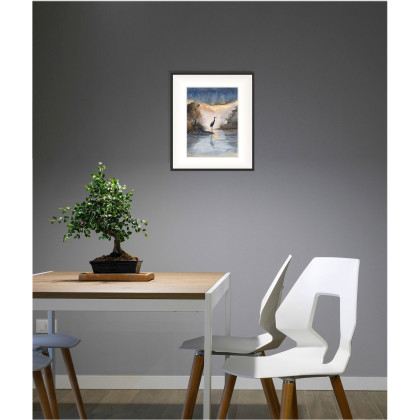 Joanna Tomczyk - obrazy akwarela - Żuraw o świcie Akwarela 24x32 cm foto #2