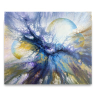 NARODZINY GALAKTYKI - ABSTRAKCJA NA PŁÓTNIE 50X60