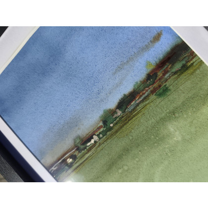 Beata Rudecka - obrazy akwarela - Unikatowa Akwarela – Nowoczesna Interpretacja Pejzażu pt: Zauroczenie foto #4