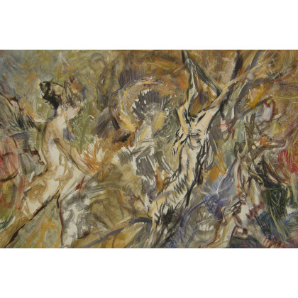 Eryk Maler - rysunek węglem - Marsjasz, enkaustyka i węgiel foto #2