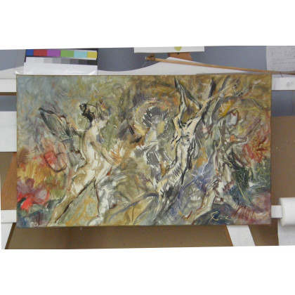 Eryk Maler - rysunek węglem - Marsjasz, enkaustyka i węgiel foto #3