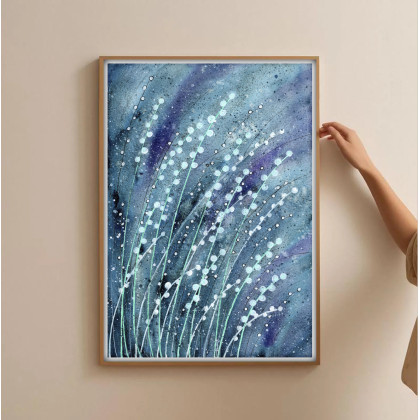 Akwarela A4.  Łąka, Małgorzata Domańska ART, obrazy akwarela