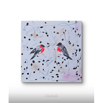 Ewa Mościszko - olej + akryl - Nasze Randez-Vous,  obraz akrylowy na płótnie,  50x50x1cm foto #1